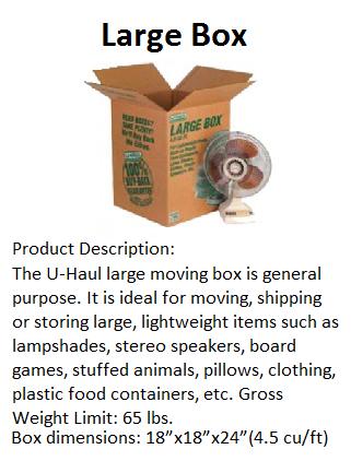 Large U-haul box